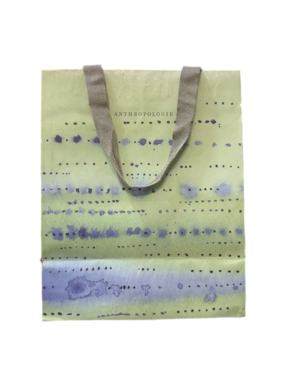 Anthropologie Colorful Watercolor Patterned Gift Bag